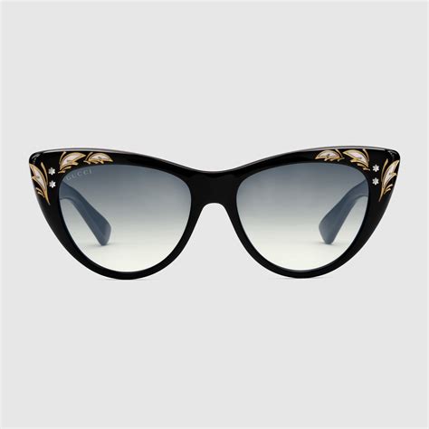 gucci slight cat eye sunglasses|cat eye gucci sunglasses women's.